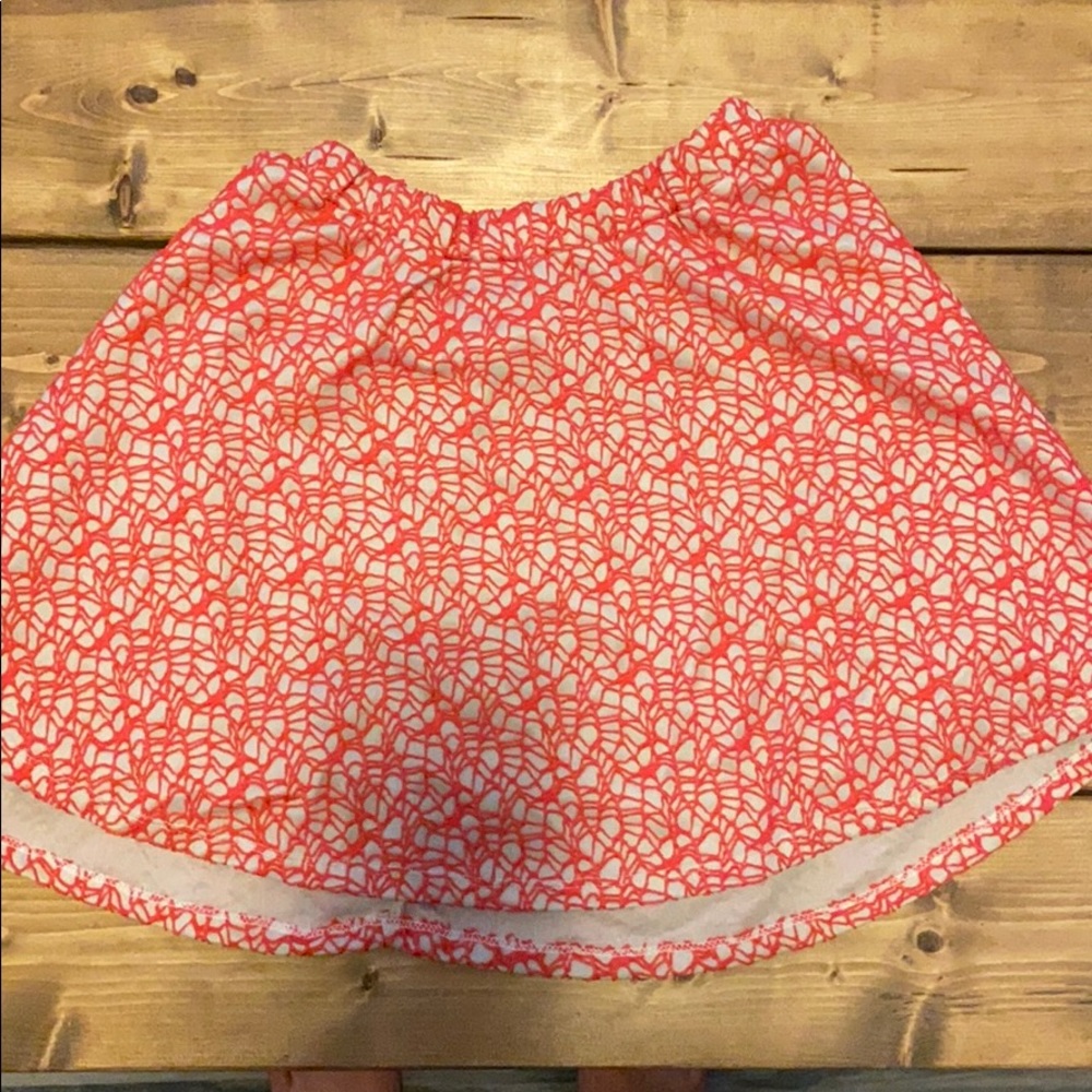 Pink and cream mini skirt
